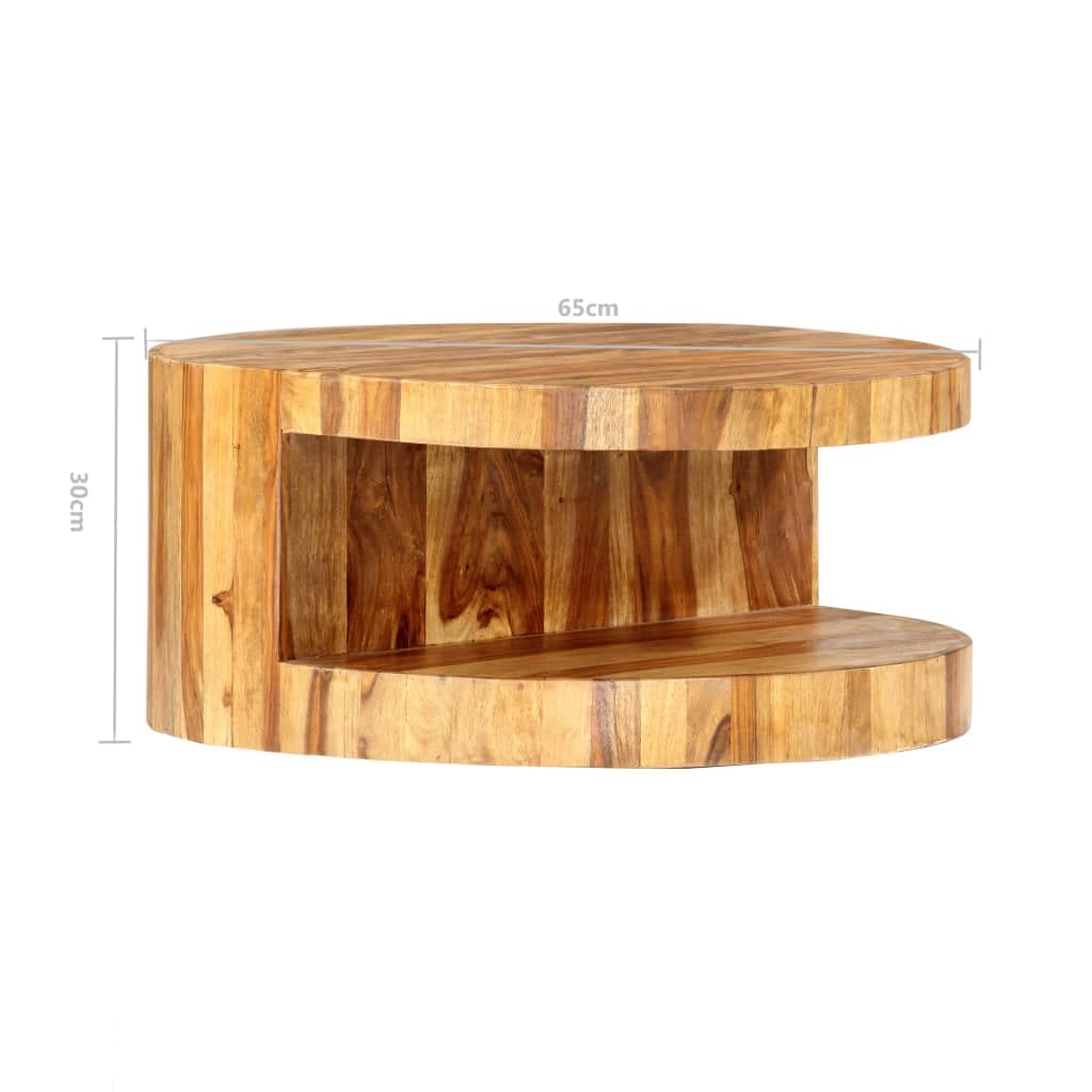 Round Coffee Table Solid Sheesham Wood U17944