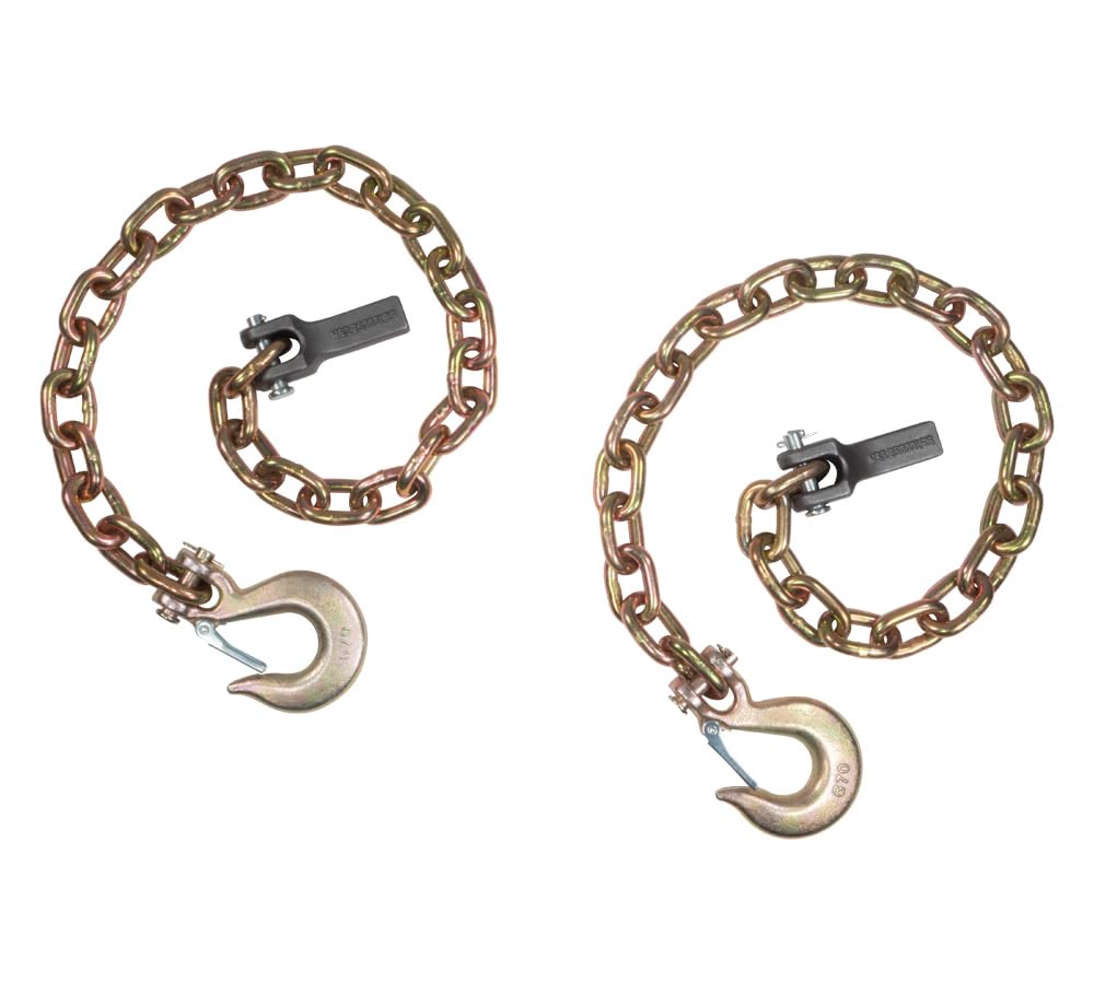 4 Pack 36 inch Grade 70 Trailer Safety Chain with Clevis Snap Hook Q336945