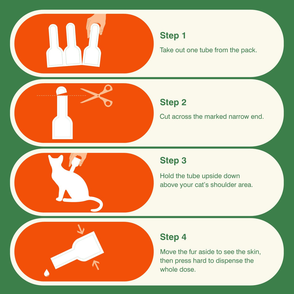 6 Pack Flea and Tick Prevention for Cats A7362