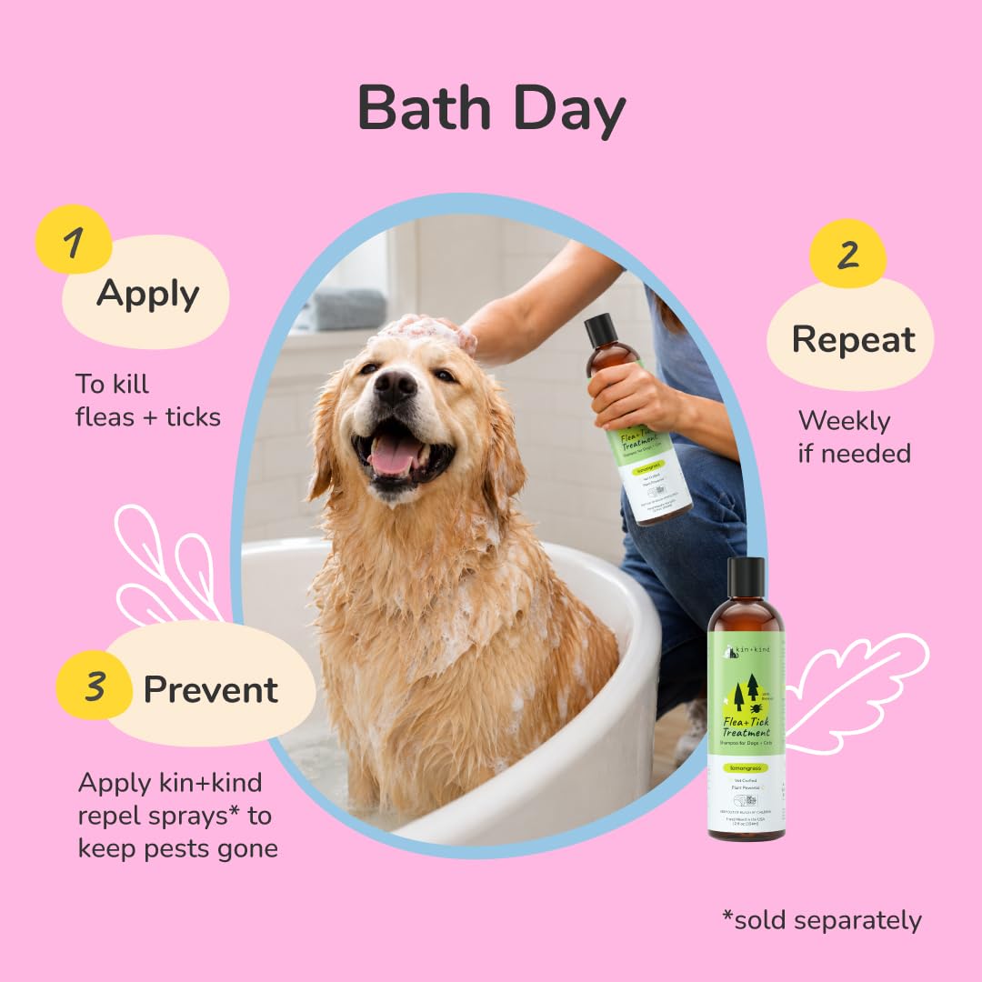 Lemongrass Flea & Tick Shampoo for Dogs & Cats 12 fl oz M959312