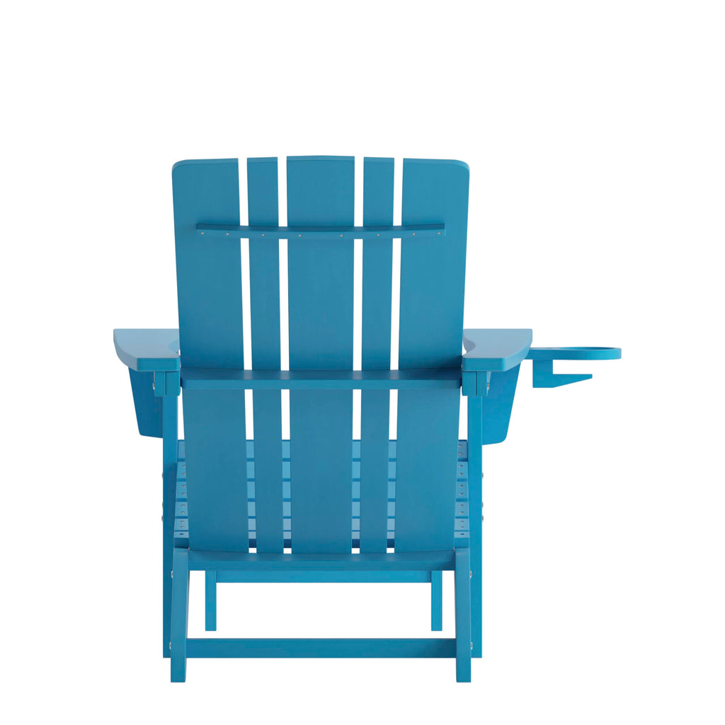 Blue Adirondack Lounge Chair with Ottoman J898304