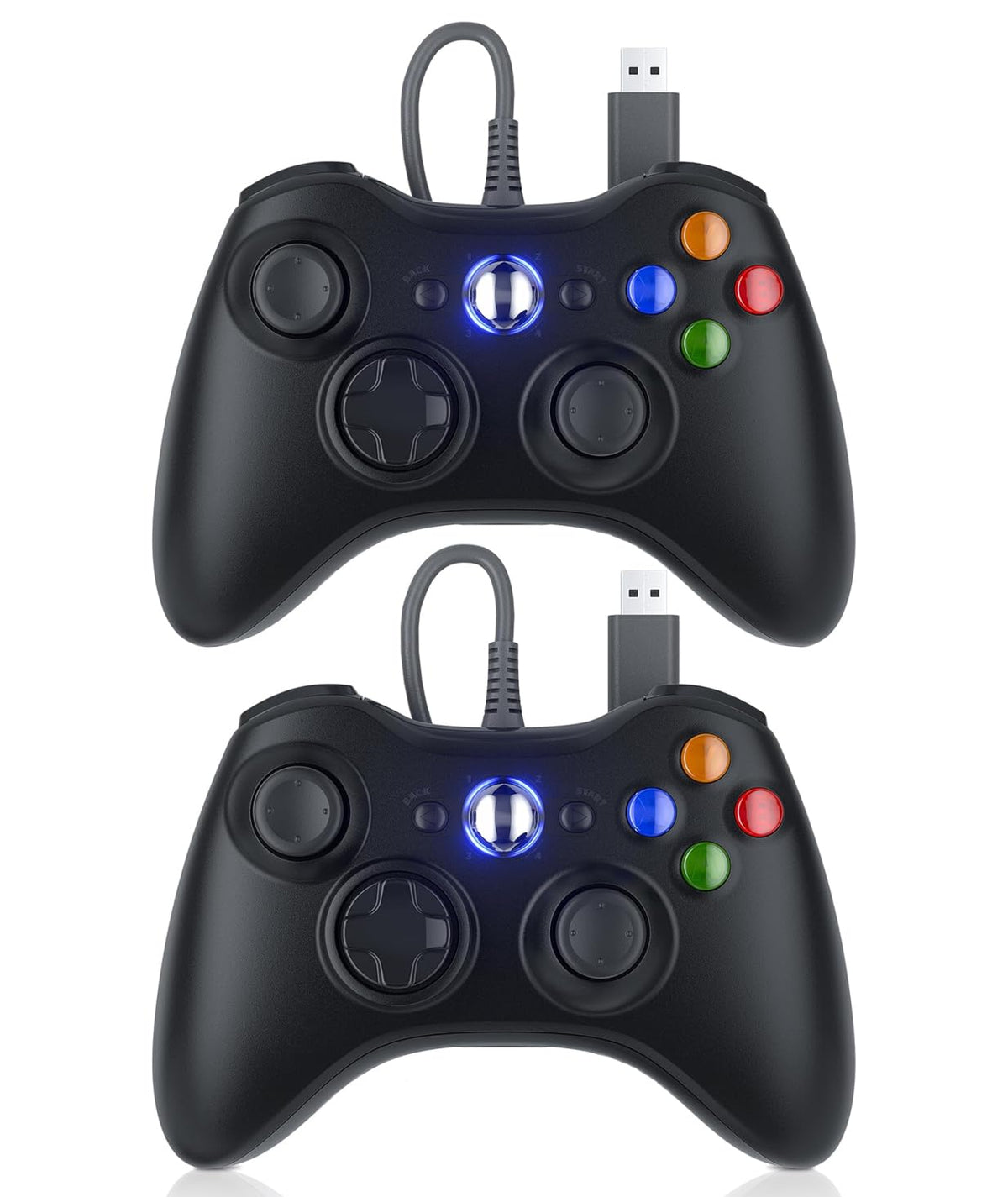 10ft Wired Controller with Upgraded Joystick, Double Shock, 2.5mm Audio Jack - 2 Pack C765511