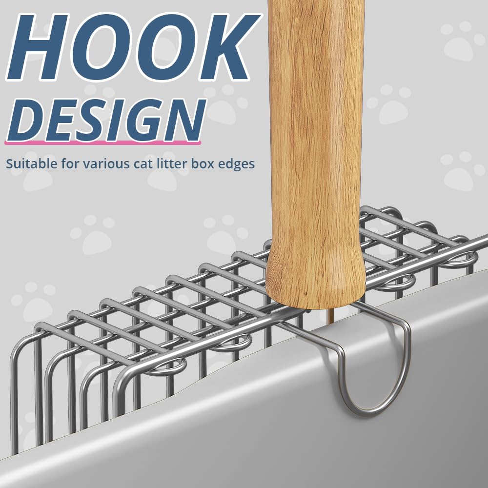 Metal Litter Scoop with Beech Wood Grip A3019