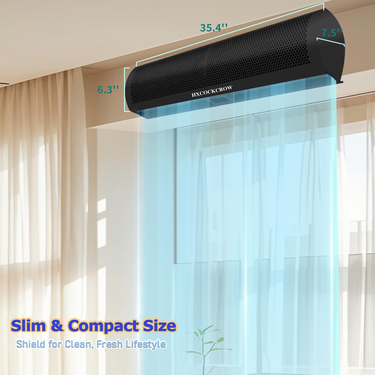 36'' Matte Black 2-Speed Air Curtain K868566