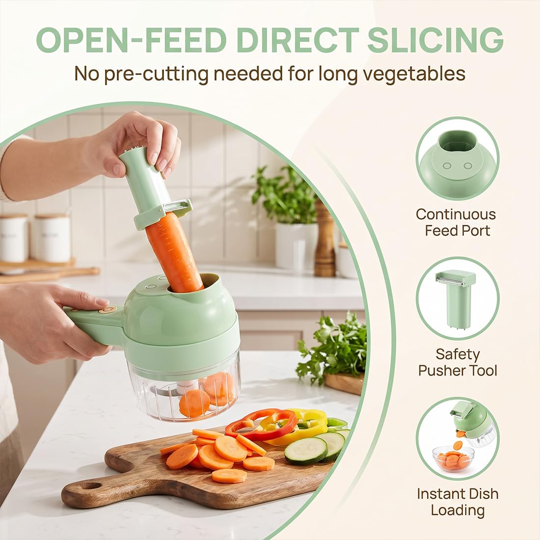 4 in 1 Handheld Electric Vegetable Cutter U340787