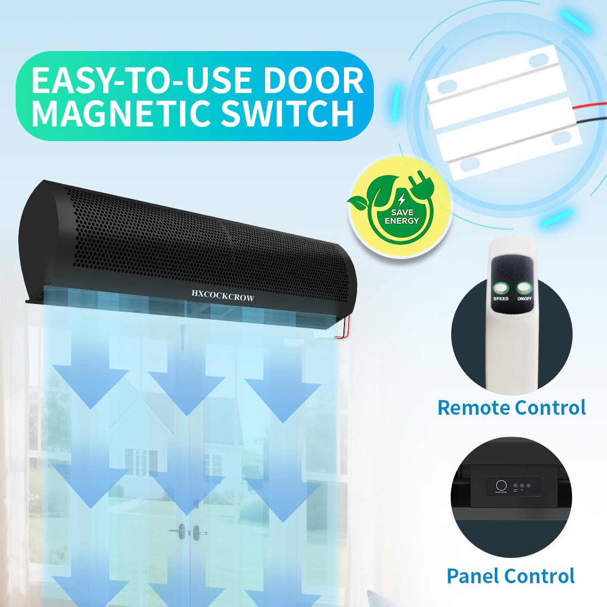 36'' Matte Black 2-Speed Air Curtain K868566