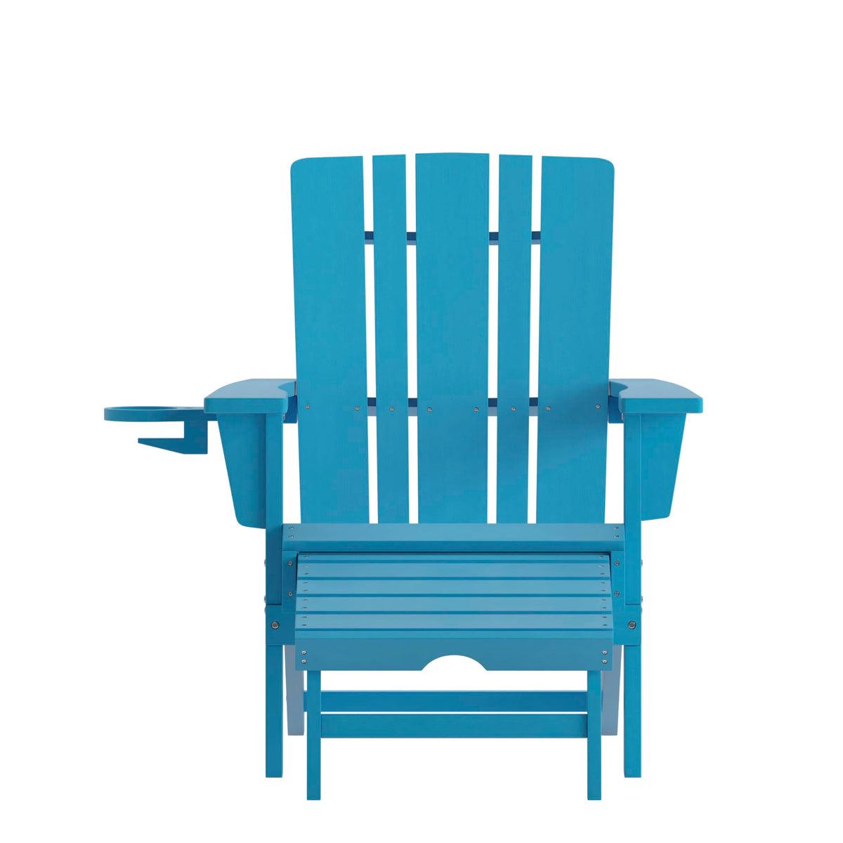 Blue Adirondack Lounge Chair with Ottoman J898304