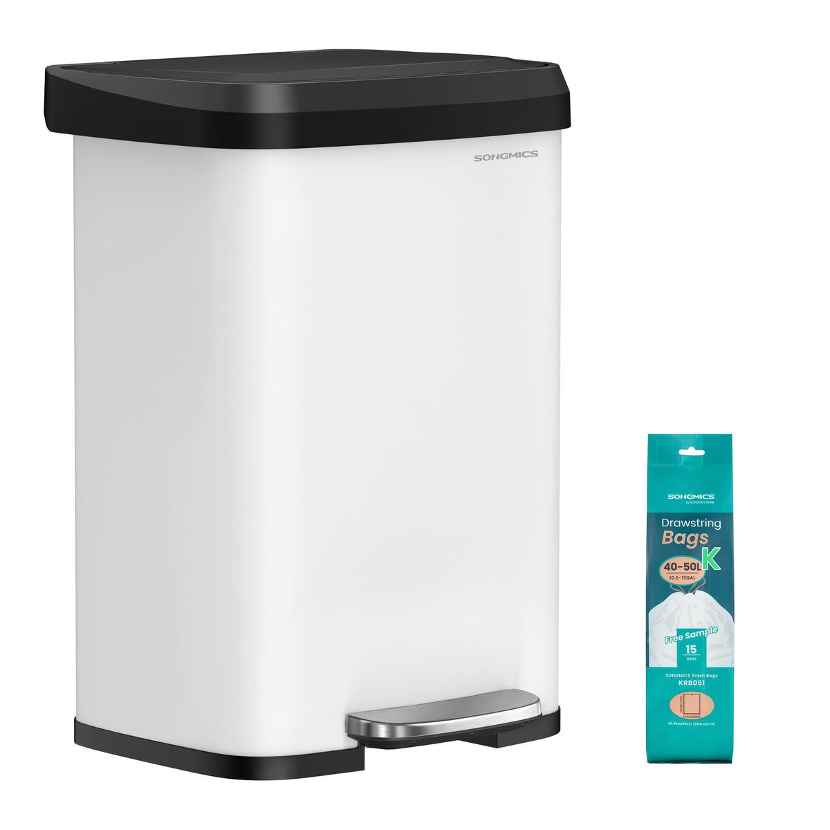 13 Gallon Stainless Steel Kitchen Trash Can B5915