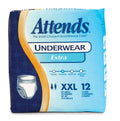Incontinence Care Underwear for Adults XXL 12 Count Pack of 4 H78785
