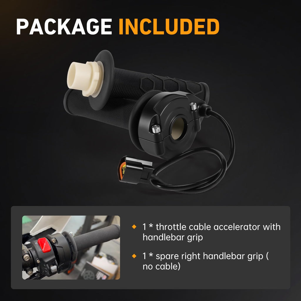 Electric Throttle Handle Assembly with Cable and Spare Right Handlebar Grip H394