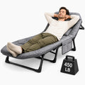 Folding Camping Cot with Mattress and Pillow, Grey K6723