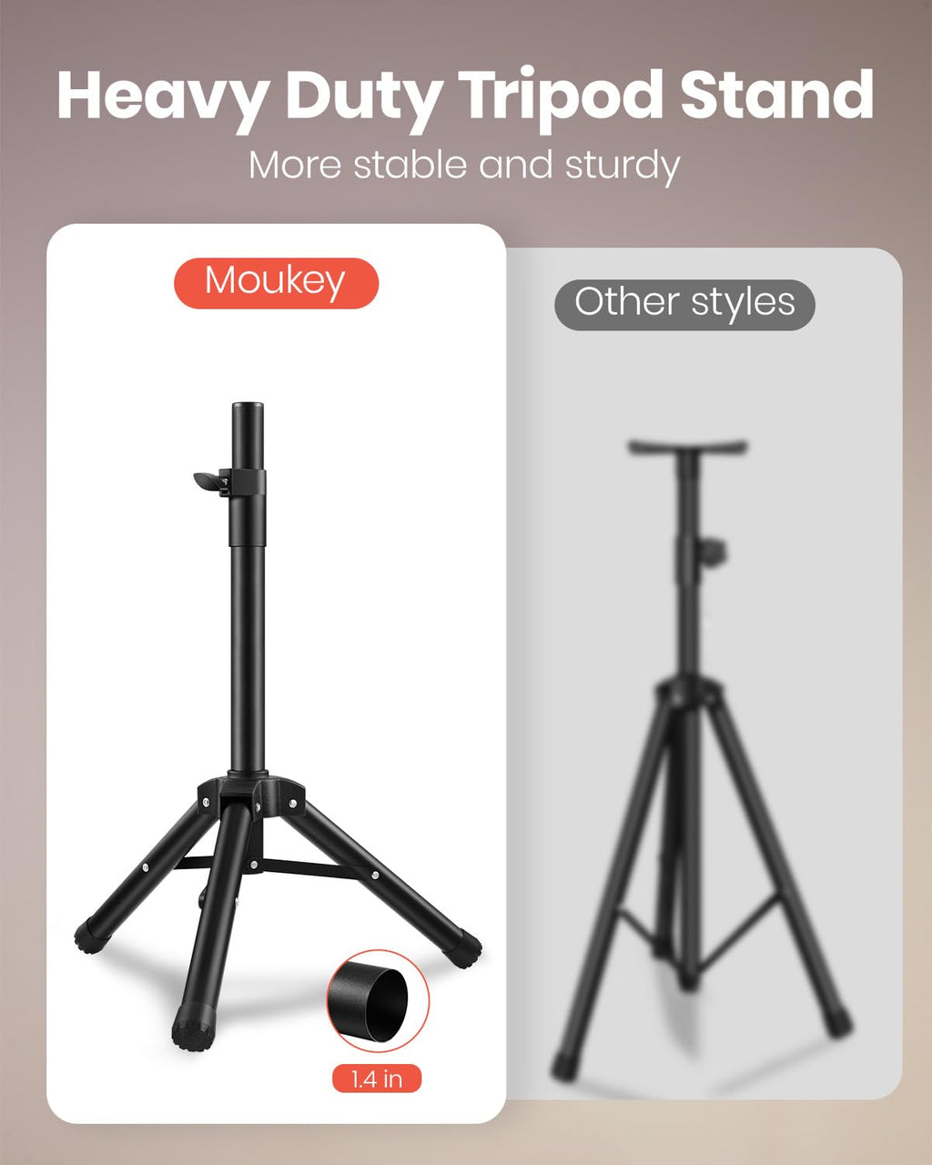 8 Inch Rechargeable Bluetooth PA System with Tripod Stands, Wired Mic V5068