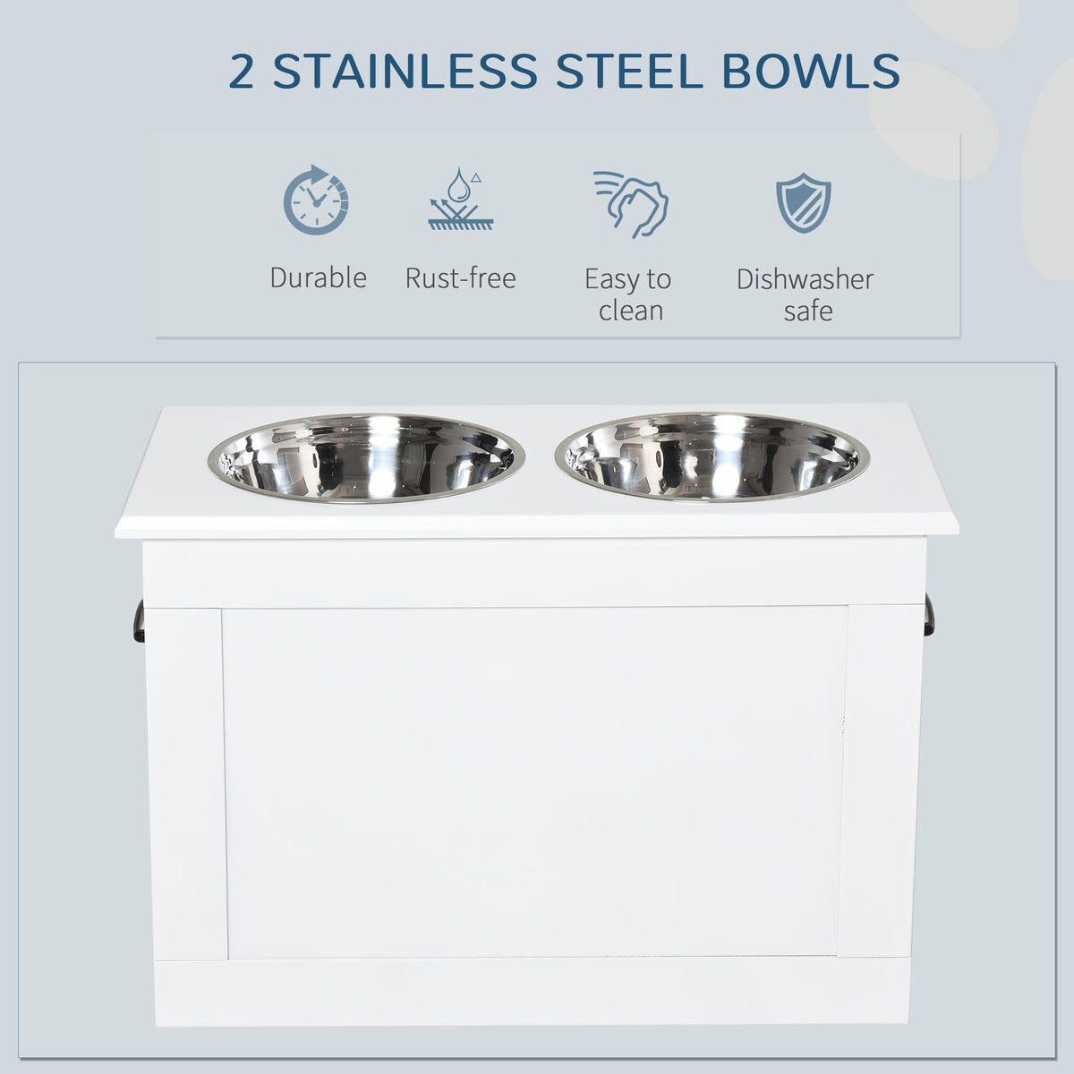 Raised Pet Feeding Storage Station Q469550