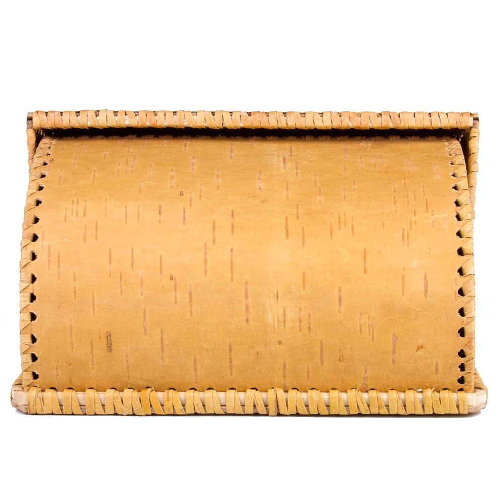 Birds Pattern Birch Bark Bread Box G9617
