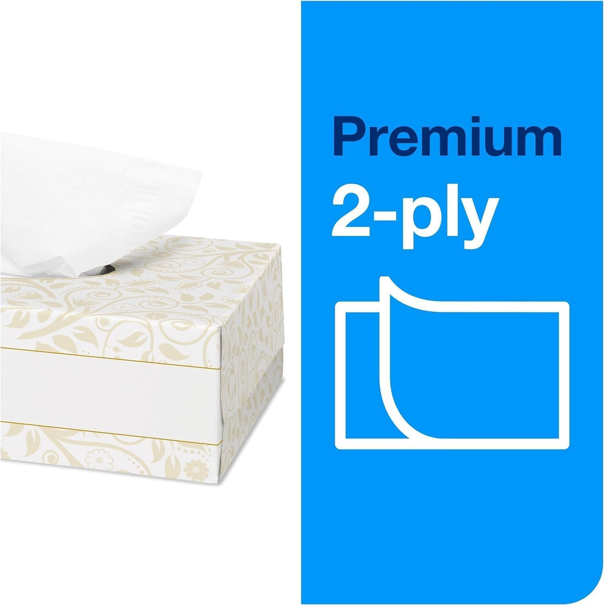 Natural Paper Hand Towel Roll and White 2-Ply Facial Tissue D176