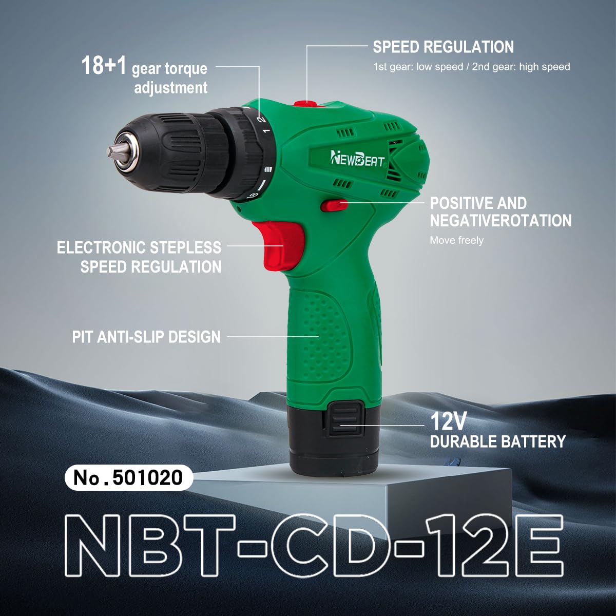Cordless Drill Set 12V with Battery and Charger W935487