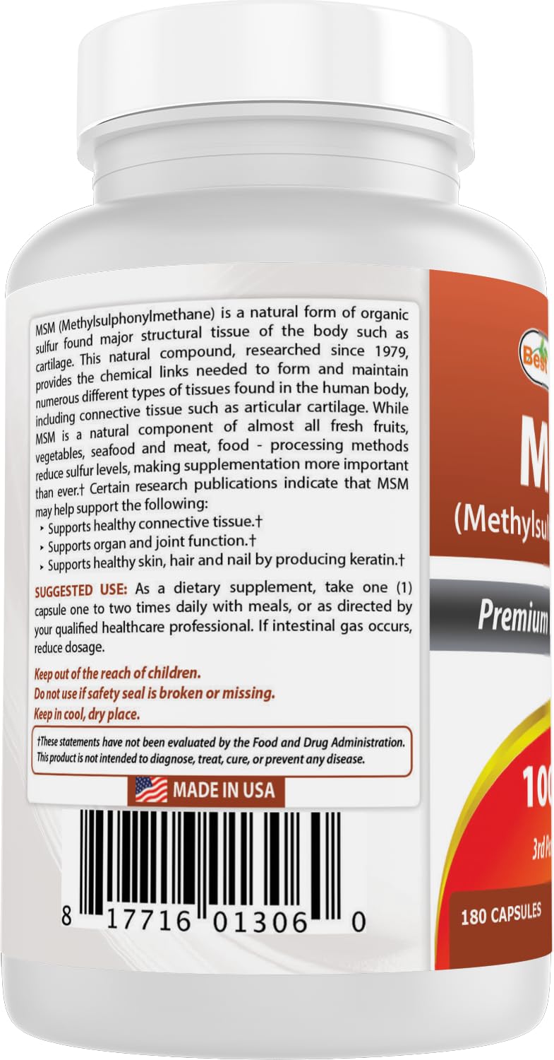 MSM 1000 mg 180 Capsules S10702