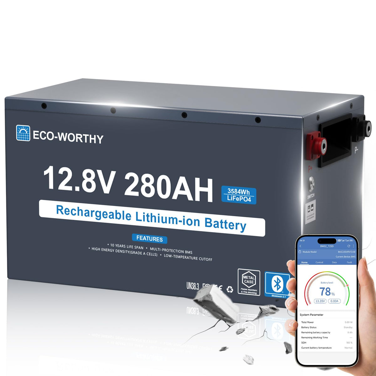 12V 280Ah LiFePO4 Lithium Battery J836757