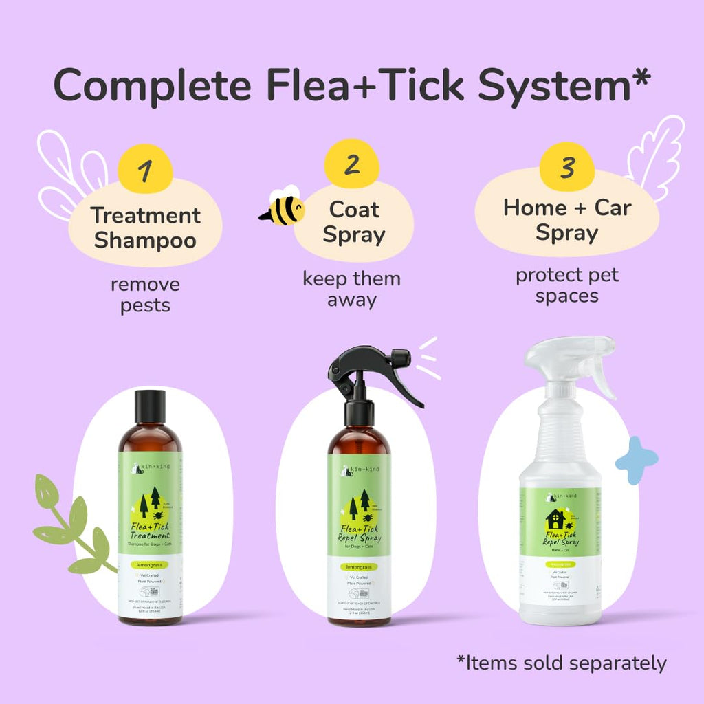 Lemongrass Flea & Tick Shampoo for Dogs & Cats 12 fl oz M959312