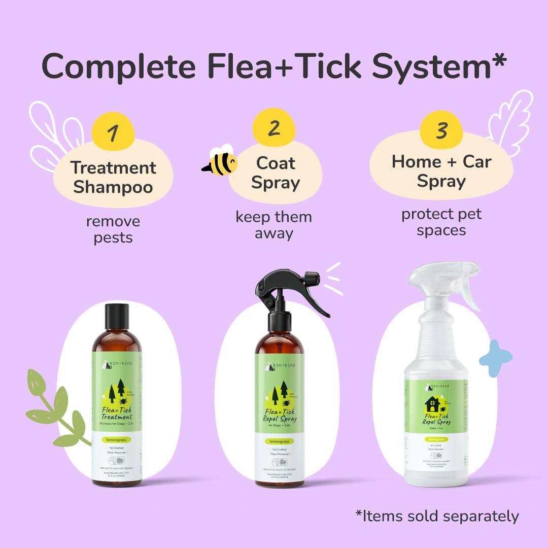 Lemongrass Flea & Tick Shampoo for Dogs & Cats 12 fl oz M959312