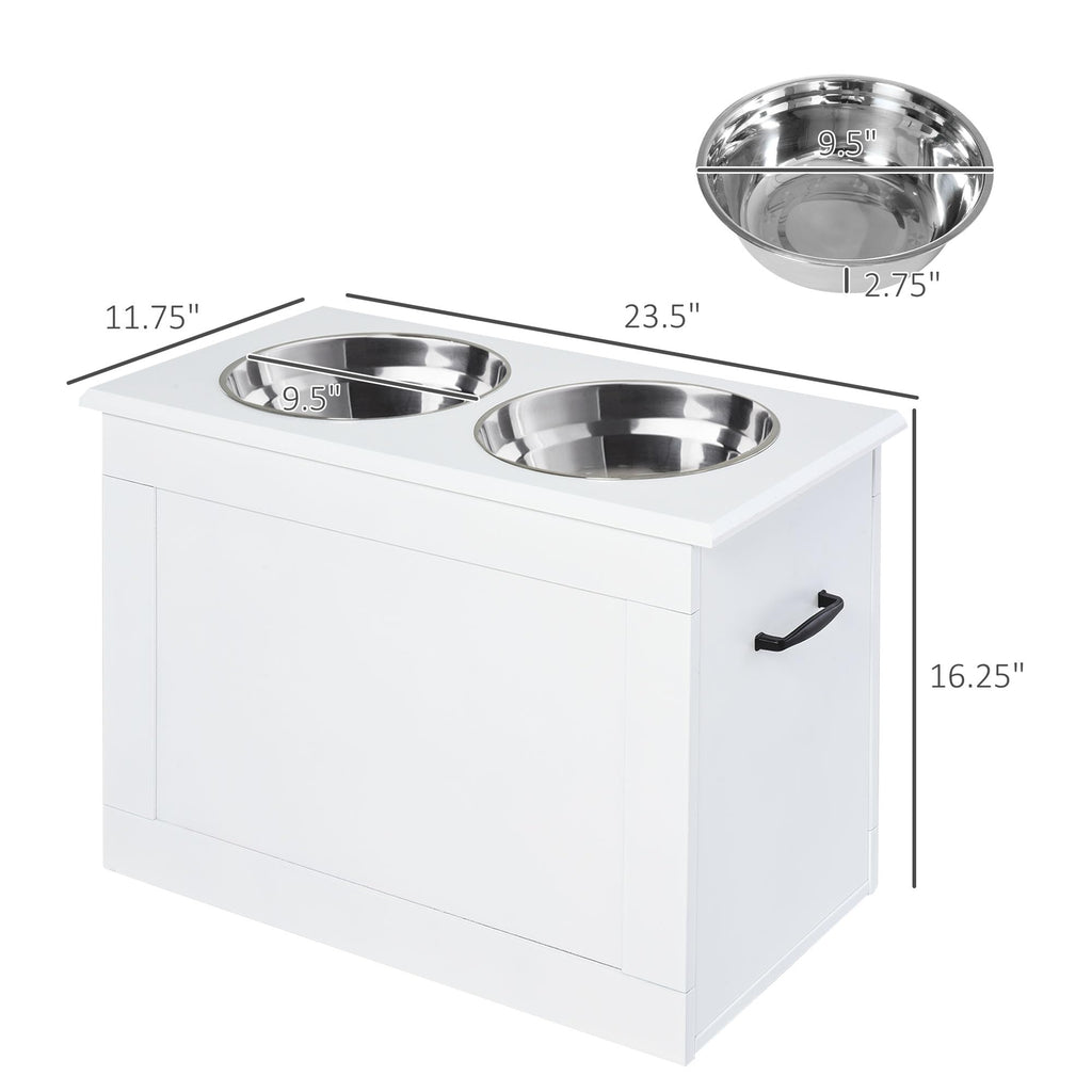 Raised Pet Feeding Storage Station Q469550
