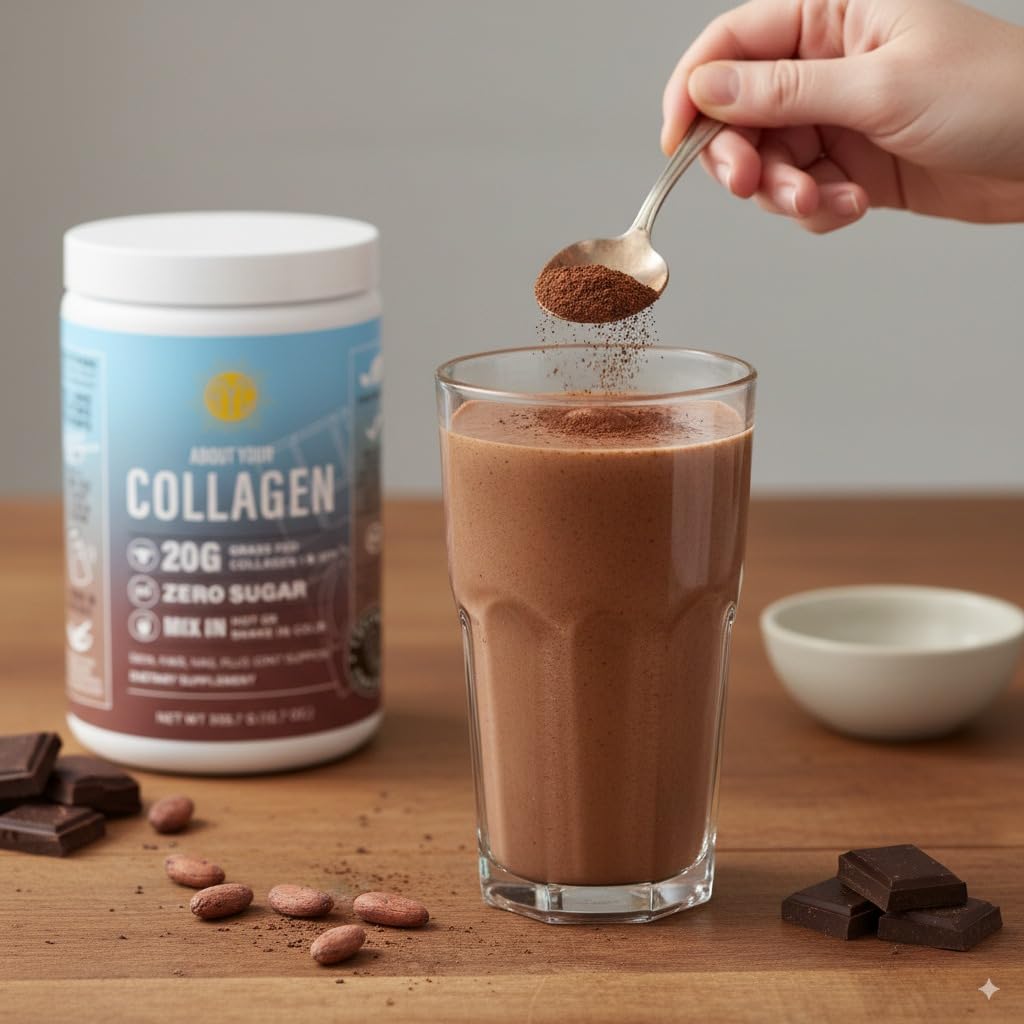 Chocolate Hydrolyzed Type 1&3 Collagen Peptides Powder A943437