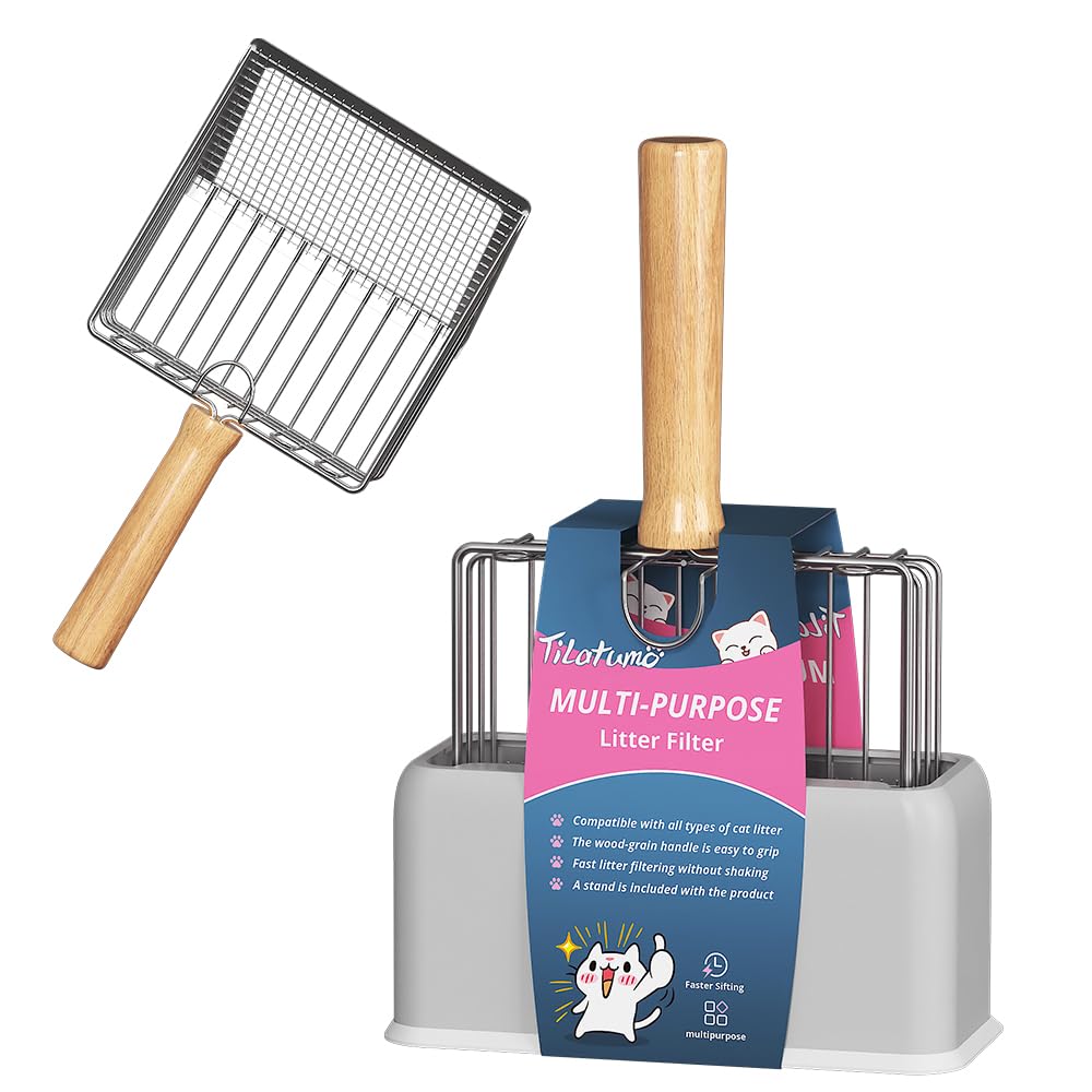 Metal Litter Scoop with Beech Wood Grip A3019