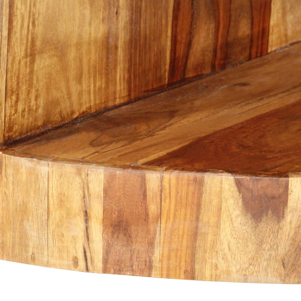 Round Wood Coffee Table with Storage W182