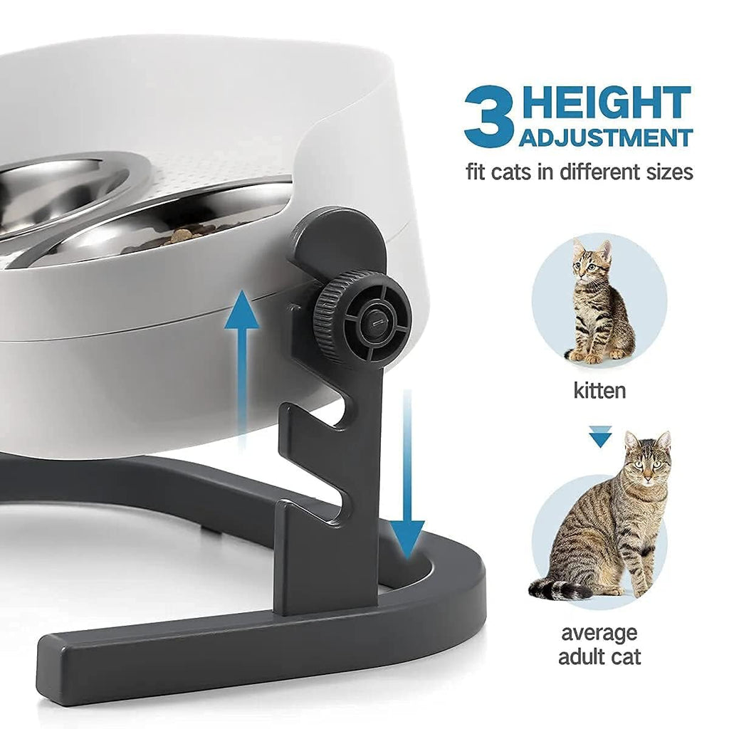 Height Adjustable Stainless Steel Cat Dog Bowls J351