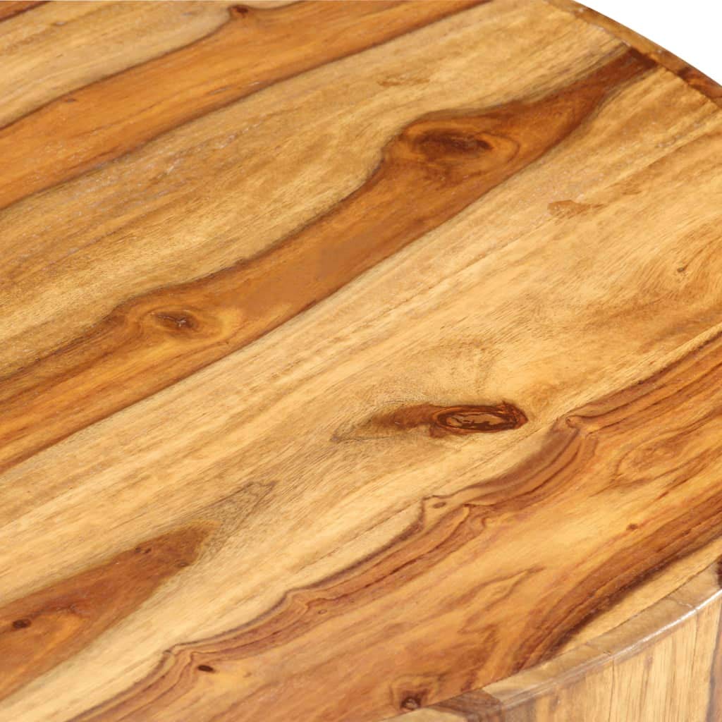 Round Wood Coffee Table with Storage W182