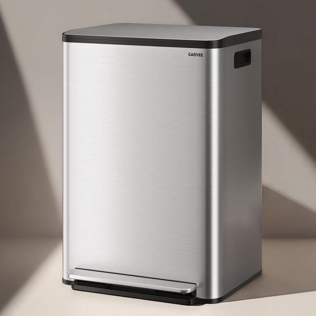 13 Gallon Stainless Steel Step-on Trash Can F170