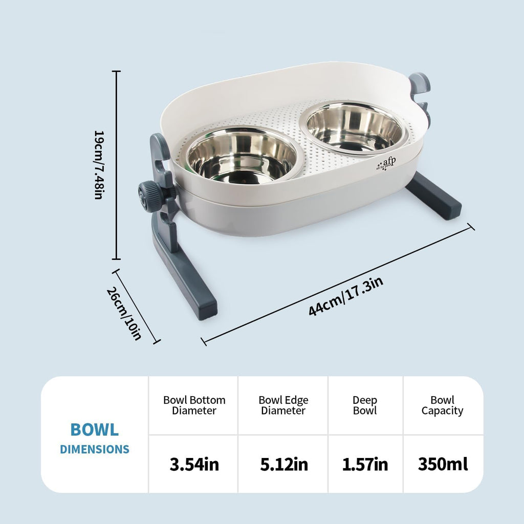 Height Adjustable Stainless Steel Cat Dog Bowls J351