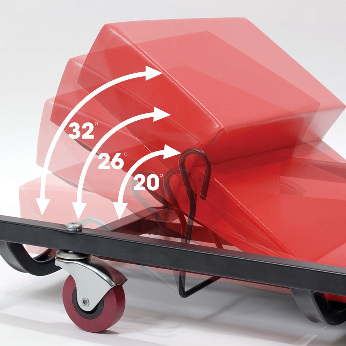 Rolling Garage Creeper with Adjustable Headrest and 6 Casters Y782331