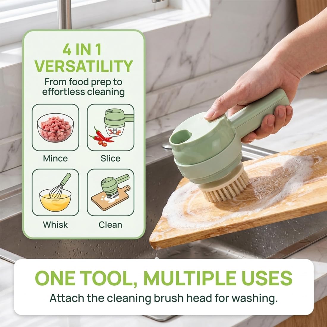 4 in 1 Handheld Electric Vegetable Cutter U340787