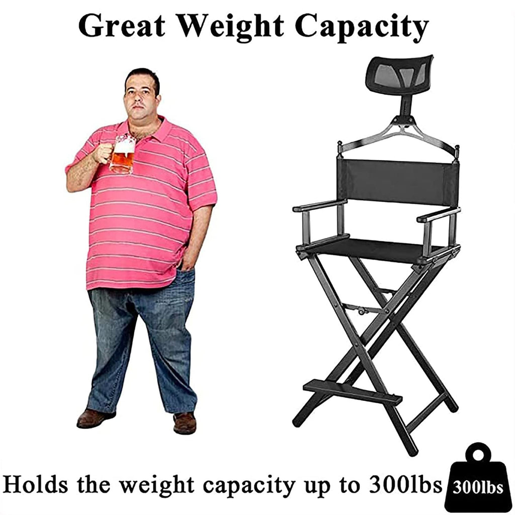 Portable Foldable Aluminum Director's Chair with Headrest F997