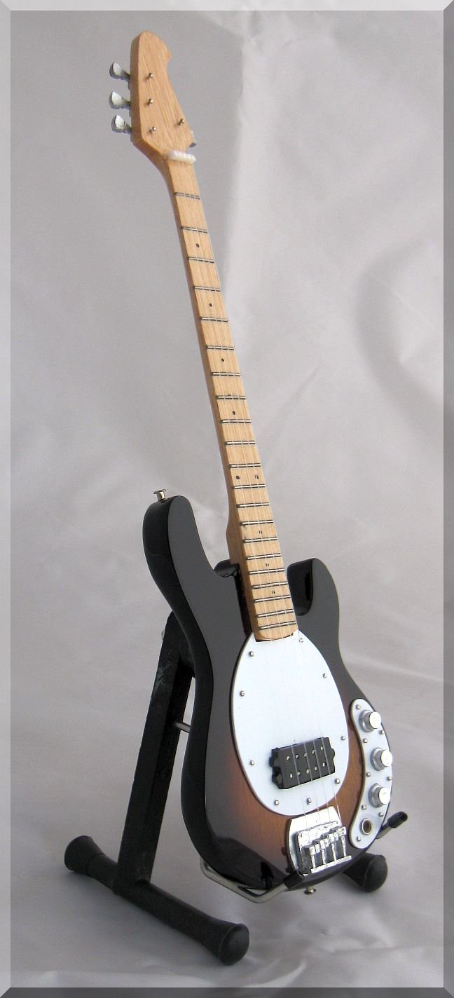 Miniature Bass Guitar Black Wood M544085