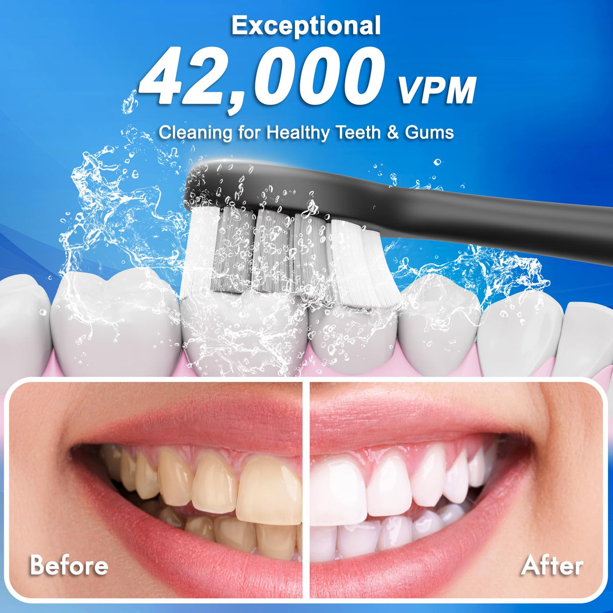 2 Pack Electric Toothbrush E737