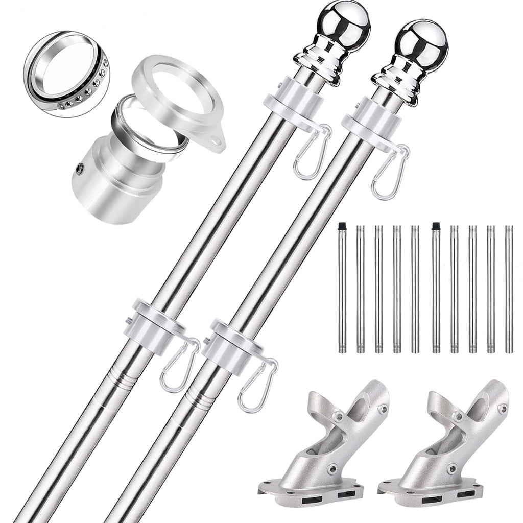 2 Pack 6 ft 1 inch Flag Poles H319