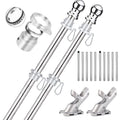 2 Pack 6 ft 1 inch Flag Poles H319