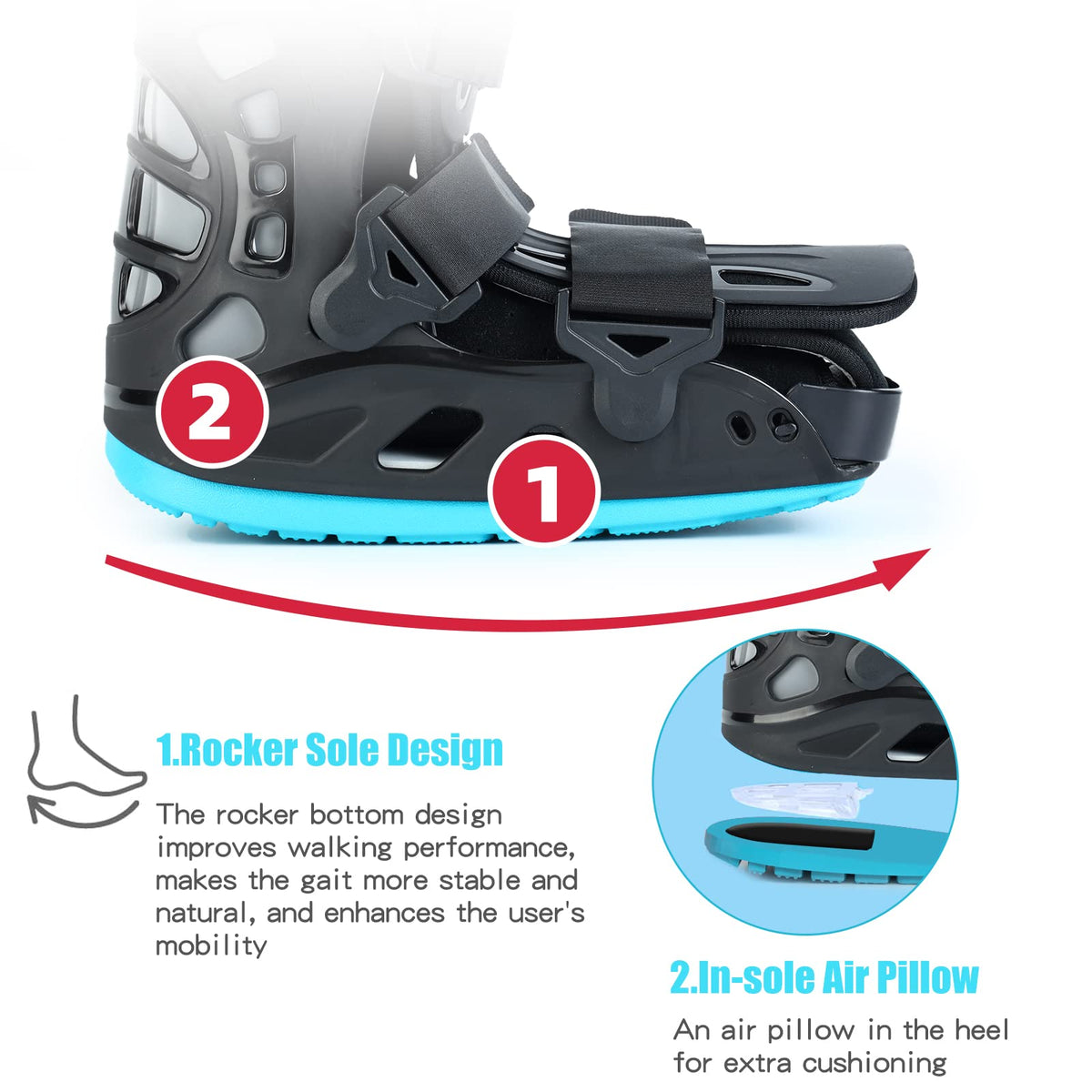 Black Medium Inflatable Walking Boot R41315