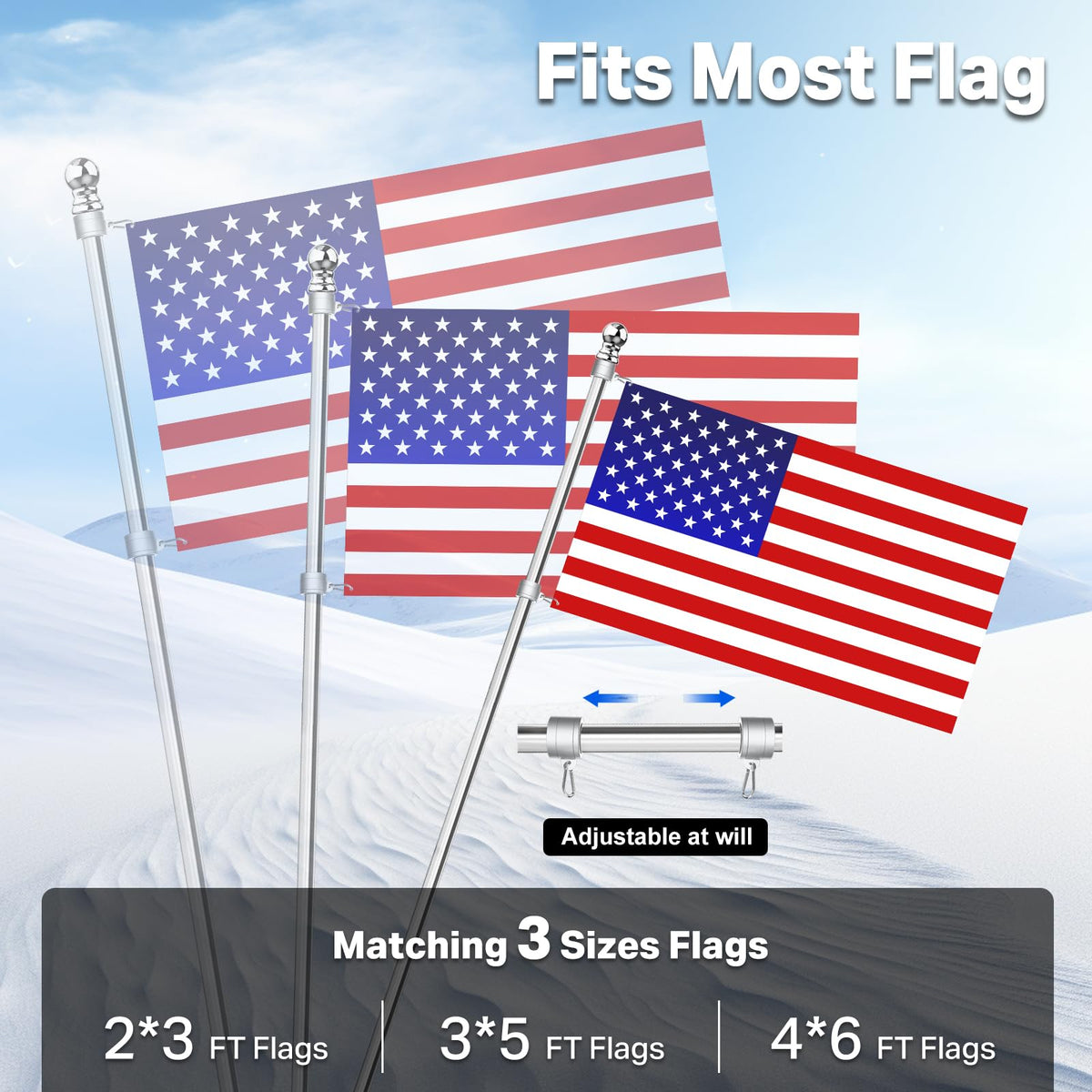 6FT 304 Stainless Steel Flag Pole N18276