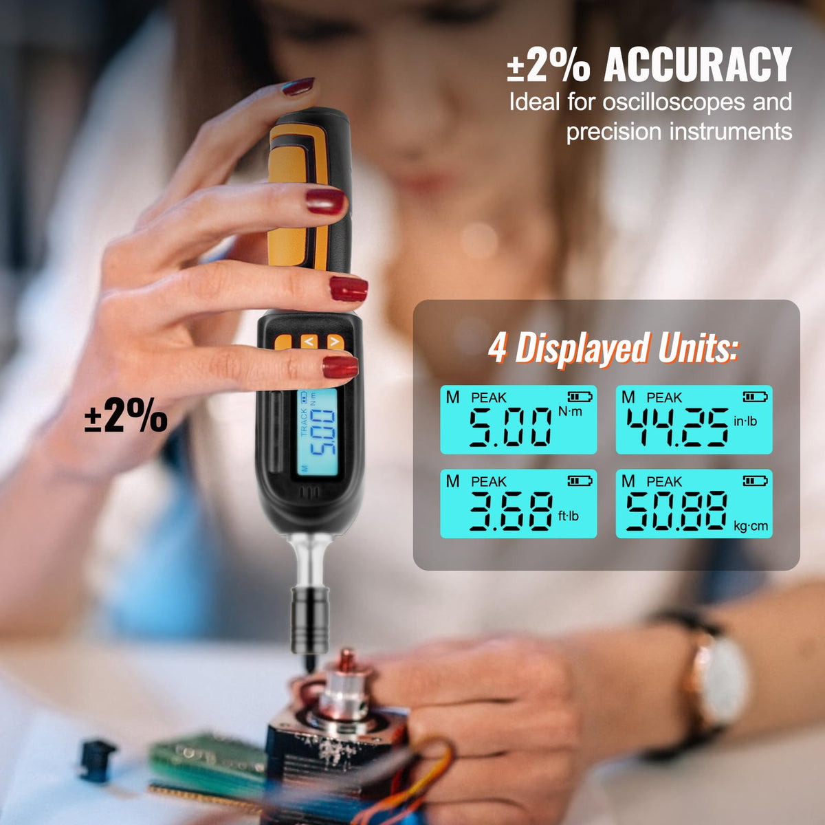 1/4" Drive Digital Torque Screwdriver with LCD, Bits & Case M984