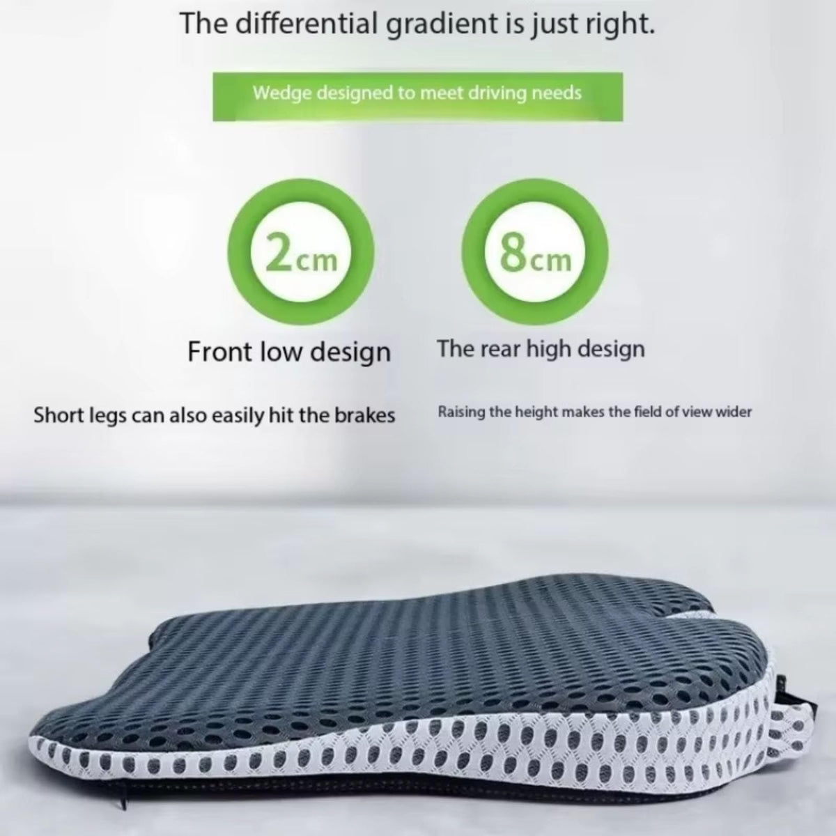 Black Memory Foam Car Seat Booster Cushion X4193