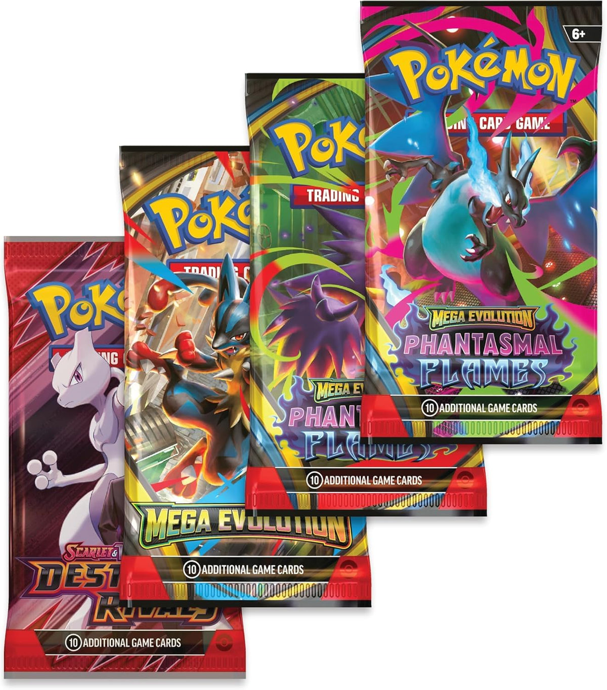 Pokémon TCG Mega Charizard ex Promo Card and Tin with 4 Packs E595980