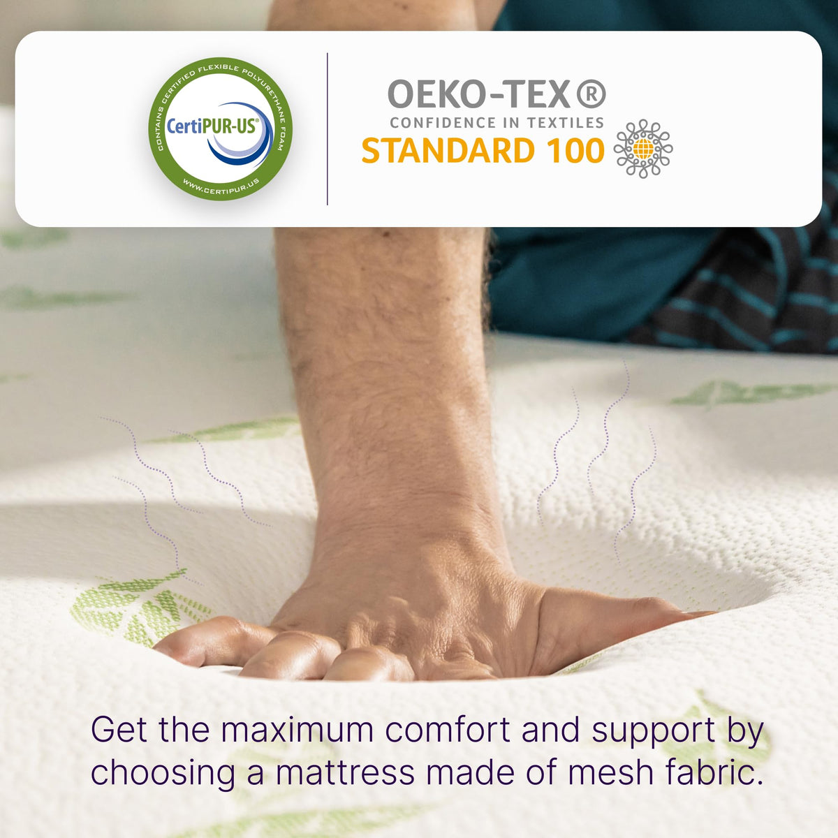 Twin Size 6 Inch Green Tea Memory Foam Mattress D323