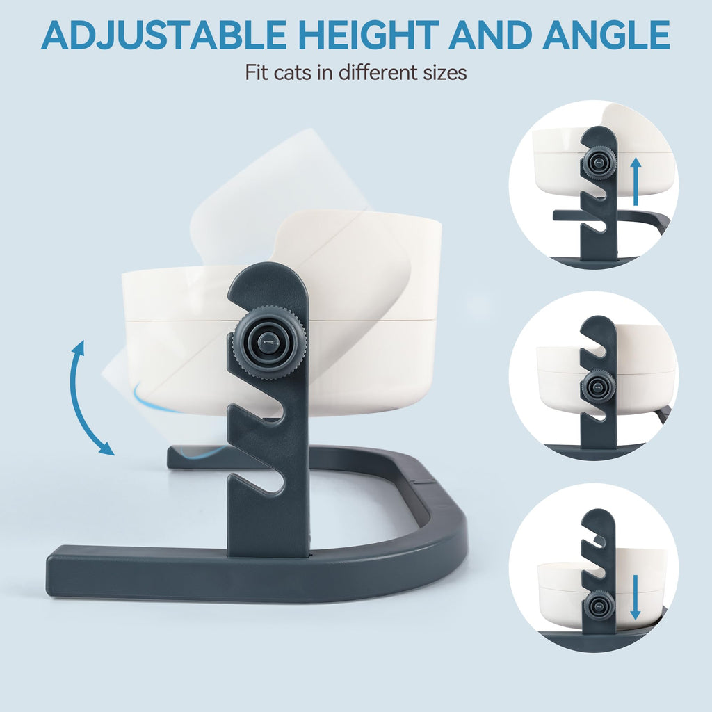 Height Adjustable Stainless Steel Cat Dog Bowls J351