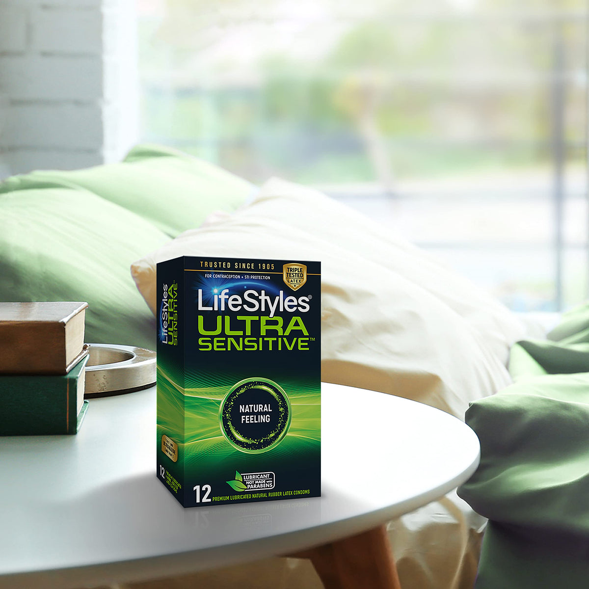 Ultra Sensitive Lubricated Latex Condoms, 12 Count V35023