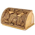 Birds Pattern Birch Bark Bread Box G9617