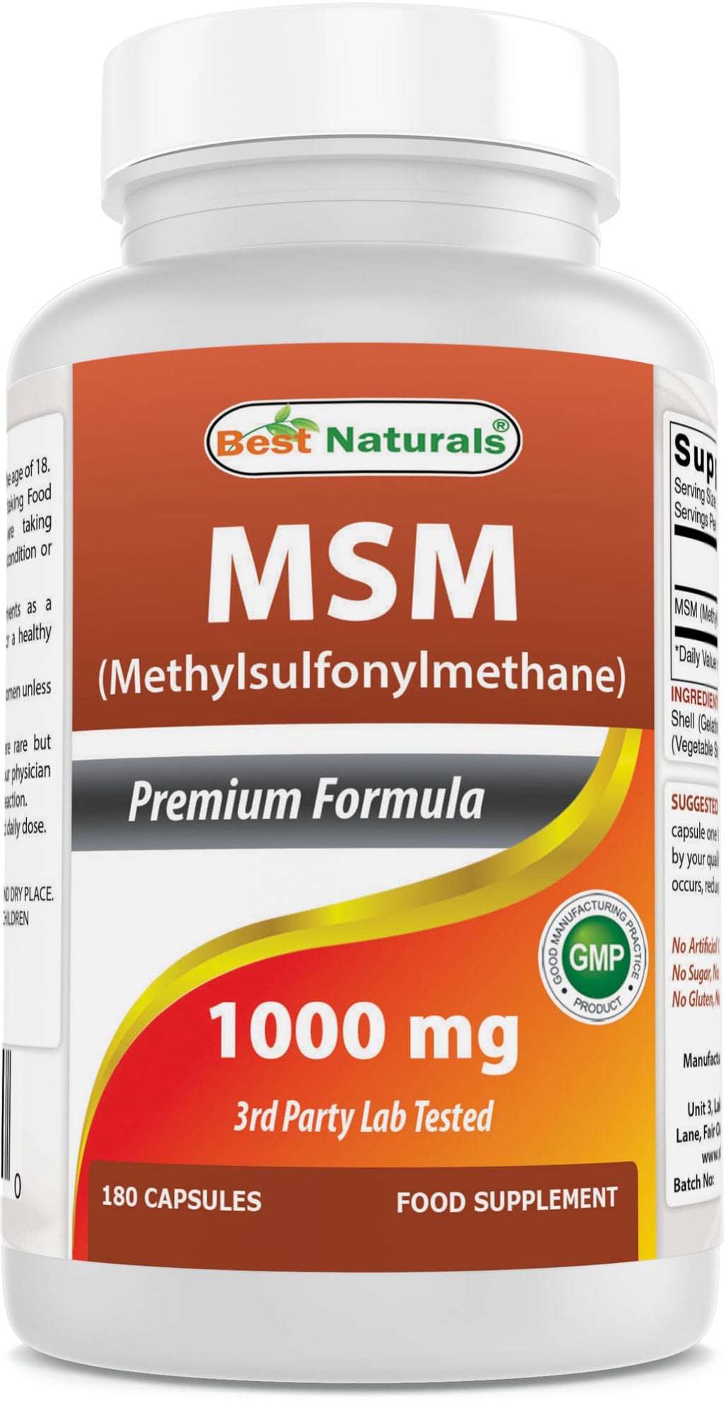 MSM 1000 mg 180 Capsules S10702