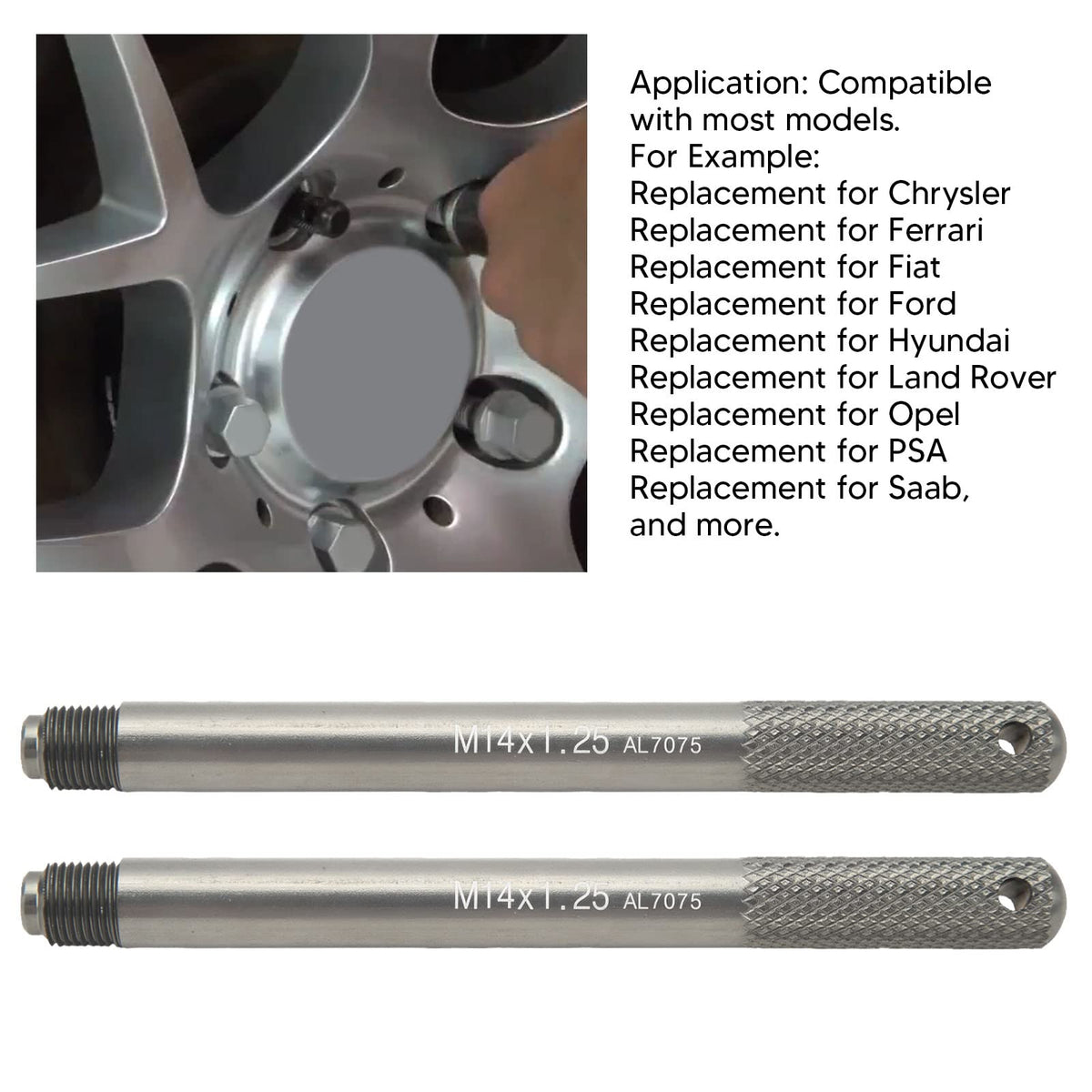 M14*1.5 & M14*1.25 Wheel Alignment Pin Set D508840